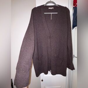Madewell Chocolate Brown Cardigan Sweater